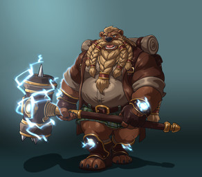 anthro backpack balls balls_outline barazoku beard beer_belly belly belt biceps big_belly big_muscles big_pecs blonde_beard blonde_facial_hair blonde_hair blonde_mustache blonde_sideburns blue_eyes boots bottomwear braided_beard braided_hair brown_belt brown_body brown_boots brown_clothing brown_footwear brown_fur brown_gloves brown_handwear brown_jacket brown_topwear bulge clothing detailed_bulge electricity exposed_balls facial_hair fighting_pose fingerless_gloves footwear fur genital_outline genitals gloves green_clothing green_kilt grey_background hair hammer handwear jacket kilt male manly mature_anthro mature_male musclegut muscular muscular_anthro muscular_arms muscular_male muscular_thighs mustache pattern_clothing pecs plaid plaid_clothing plaid_kilt pose shadow shirt shoes sideburns simple_background solo standing thick_arms thick_thighs tight_clothing tight_jacket tight_shirt tight_topwear toeless_boots toeless_footwear tools topwear tough_guy warrior white_clothing white_shirt white_topwear magniursus thoraden_(magniursus) bear dwarf mammal ursine