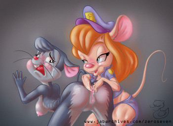 anal anal_fisting anal_penetration anthro blush bodily_fluids breasts butt clothed clothing crying duo female female/female fisting genitals hair half-closed_eyes hat headgear headwear narrowed_eyes nipples nude open_mouth penetration simple_background skimpy smile tears teeth tongue vulva zeroseven chip_'n_dale_rescue_rangers disney stay_tuned gadget_hackwrench helen_knable house_mouse mammal mouse murid murine rodent