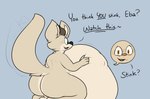 after_vore anthro anthro_pred belly big_belly blush blush_lines butt dialogue duo female hand_on_belly hand_on_own_belly implied_scat male male/female overweight questionable_consent raised_tail same_size_vore speech_bubble tail tail_motion tailwag talking_to_prey teasing vore conditional_dnp verdantphysician mythology flynn_(verdantphysician) canid canine felid fennec_fox fox mammal mythological_creature mythological_sphinx true_fox better_version_at_source irreplaceable_bvas