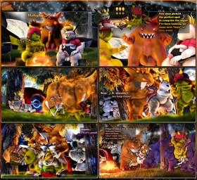 3_toes 4_fingers 5_fingers 6_panel_comic after_orgasm alternative_fashion anal anthro anthrofied anus balls being_watched belly big_balls big_butt big_penis black_body black_tail_tip blonde_hair bodily_fluids bottomless bound bracelet brown_hair butt campfire camping camping_tent clothed clothing cookie cooking_pot cuffs_(clothing) cum cum_from_ass cum_in_ass cum_inflation cum_inside cum_while_penetrated dappled_light dialogue dipstick_tail dizzy_eyes dominant double_penetration dripping emo erection evil_grin exclamation_point eye_scar eyewear facial_scar feet fellatio fingers floating food forest fur gaping gaping_anus genital_fluids genitals glasses glowing glowing_body grass grey_eyes group group_sex hair hanging_by_ankles hanging_by_wrists hat hat_only headgear headgear_only headwear headwear_only hill huge_balls huge_penis huge_tongue inflation jacket jacket_vest jewelry leaf leaking_cum leaking_precum licking light logo looking_at_another macaron_(food) male male/male markings moobs moon moonlight mostly_nude multicolored_body multicolored_fur musclegut muscular night nipples oral orange_body orange_fur orange_sclera orgy overweight penetration penile penis penis_lick piercing pink_body pink_hair pink_nipples pink_penis pink_penis_tip plant plap precum precum_drip purple_body purple_fur purple_nipples questionable_consent red_eyes red_sclera requesting rimming rope rough_sex scar sex sex_request sharp_teeth shirt simple_eyes sitting sleeping smile sneaking speech_bubble spiked_bracelet spikes submissive tail tail_markings tail_pull tan_body teeth thick_arms thick_penis thick_thighs tired_eyes toes tongue topwear tree tree_trunk trio two_tone_body two_tone_fur vest voyeur white_body yellow_body moonwulf nintendo pokemon fan_character kozmar ozul_(moonwulf) clefable generation_1_pokemon gengar pikachu pokemon_(species) snorlax 2025 3d_(artwork) comic digital_media_(artwork) hi_res source_filmmaker_(artwork)