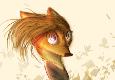 anthro blind_eye clothed clothing eye_scar facial_scar female purple_eyes scar simple_background solo white_background wind sprinkah disney zootopia fan_character tommy_(sprinkah) canid canine fox mammal 2017 hi_res