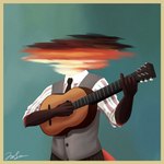 5_fingers acoustic_guitar anthro blurred_character border brown_arms brown_nose clothed clothing dress_pants eyes_closed fingers front_view guitar hair happy holding_guitar holding_musical_instrument holding_object male musical_instrument necktie open_mouth pattern_clothing pattern_shirt pattern_topwear photo playing_guitar playing_music plucked_string_instrument red_hair shirt simple_background singing smudged solo standing string_instrument striped_clothing striped_shirt striped_topwear stripes tail teeth topwear vest whiskers yellow_border james_foster echo_(series) echo_project lord_huron the_smoke_room murdoch_byrnes canid canine fox mammal red_fox true_fox 1:1 2023 album_cover cover digital_media_(artwork) hi_res signature