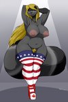 american_flag anthro big_breasts black_body blonde_hair breasts canada canadian_flag clothing curvy_figure female footwear hair hands_behind_head high_heels legwear long_hair maple_leaf mature_anthro mature_female nipples pose pubes shoes slightly_chubby solo tail thick_thighs thigh_highs united_states_of_america voluptuous wide_hips nightfaux naomi_rasputin mammal procyonid raccoon 2020 2:3 full-length_portrait hi_res portrait signature