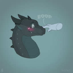 blush boop claws disembodied_hand duo female feral finger_claws horn nose_boop smile snaggle_tooth slo1ka mythology wings_of_fire moonwatcher_(wof) dragon mythological_creature mythological_scalie nightwing_(wof) scalie 1:1 hi_res