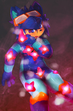 4_fingers anthro blue_body blue_clothing blue_ears blue_eyes blue_fur blue_hair blue_headwear blue_nose bodily_fluids bodysuit censored_genitalia clothing crying emanata eyewear eyewear_on_head fingers fur glowing glowing_body goggles goggles_on_head grabbing grabbing_object grey_background group hair headgear headwear humid looking_at_another male naturally_censored navel open_mouth pink_body pink_smoke simple_background sitting sitting_on_ground skinsuit smoke spandex spandex_suit squirming steam steaming sucking sweat sweatdrop tan_body tan_fur teal_inner_ear tears tight_clothing tongue tugging young young_anthro young_male jinnosound cyan_02 alien asterozoan canid canine canis echinoderm mammal marine starfish wolf absurd_res censored hi_res