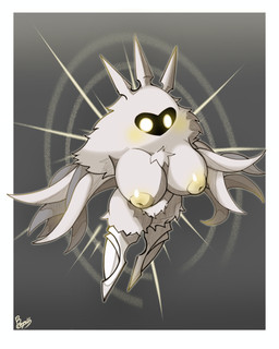 anthro areola biped blush breasts female fur inverted_nipples nipples non-mammal_breasts non-mammal_nipples nude simple_background solo white_body white_fur wings yellow_areola bayonet_(artist) hollow_knight_(franchise) team_cherry radiance_(hollow_knight) arthropod insect lepidopteran moth 2025 4:5 absurd_res hi_res signature