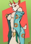 anthro asian_clothing breasts clothing east_asian_clothing female japanese_clothing kimono nipples pose solo undressing azzydrawsstuff animal_crossing nintendo shino_(animal_crossing) deer mammal digital_media_(artwork) hi_res pinup