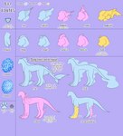 ambiguous_gender claws feral group information_board long_tail open_species tail text viz_wirk wirk erroremma canid canine mammal marine absurd_res english_text hi_res