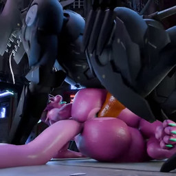 ahegao animal_genitalia animal_penis anthro bestiality big_butt big_penis bodily_fluids bottom_heavy bouncing_butt bubble_butt butt butt_jiggle canine_genitalia canine_penis duo erection feet female feral genitals glistening glistening_body glistening_butt glistening_genitalia glistening_legs glistening_penis glistening_scales glistening_tail grey_body hair hindpaw huge_butt huge_hips huge_penis huge_thighs jiggling long_tail looking_pleasured lying machine male male/female moan multicolored_body multicolored_scales nude nude_anthro nude_female on_side open_mouth paws penetration penis pink_body pink_scales purple_body purple_hair purple_scales scales sex sweat sweatdrop tail thick_thighs two_tone_body two_tone_scales vaginal vaginal_penetration wide_hipped_anthro wide_hipped_female wide_hips babymoon ceraferis_(va) kaitou3d_(modeler) leodamodeler_(modeler) konami metal_gear metal_gear_rising:_revengeance mythology platinumgames blade_wolf cera_(ceraferis) canid canine dragon mammal mythological_creature mythological_scalie robot scalie 1:1 2026 3d_(artwork) 3d_animation animated blender_(artwork) digital_media_(artwork) short_playtime sound voice_acted webm