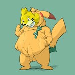 anthro balls belly big_belly blue_eyes bow_tie duo flaccid foreskin fur genitals green_eyes male male/male open_mouth oral_vore orange_body orange_fur penis prey_in_mouth same_size_vore simple_background vore yellow_body yellow_fur pandottermon nintendo pokemon buizel generation_1_pokemon generation_4_pokemon pikachu pokemon_(species) shiny_pokemon 1:1 hi_res