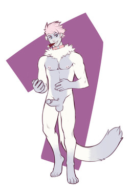 anthro balls cigar collar erection genitals humanoid_genitalia humanoid_penis male nipple_piercing nipples penis piercing solo standing faint haplorhine mammal monkey primate