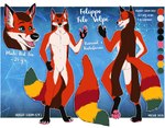 anthro butt digitigrade dreadlocks featureless_crotch fur inner_ear_fluff male markings multicolored_body multicolored_fur paws rastafarian solo tail tail_markings text tuft meoxie canid canine fox mammal absurd_res english_text hi_res model_sheet