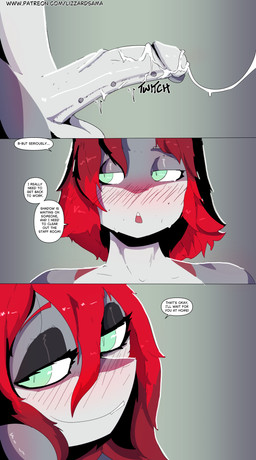 anthro balls blush blush_lines bodily_fluids cum dialogue duo erection female genital_fluids genitals green_eyes hair male male/female nude open_mouth penis red_hair simple_background smile smug smug_face sweat sweatdrop text lizzard_sama rowan_(kai_the-shark) serena_(kai_the-shark) aquatic fish shark absurd_res comic english_text hi_res url brother_(lore) incest_(lore) sibling_(lore) sister_(lore)