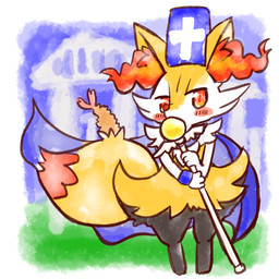 ambiguous_anthro ambiguous_gender anthro biped blush cape clothing digitigrade dipstick_tail food hat headgear headwear holding_object holding_staff looking_at_viewer markings object_in_tail outside shrimp_(food) solo staff standing tail tail_markings annyui0611 nintendo pokemon braixen canid generation_6_pokemon mammal pokemon_(species) 1:1 2022 digital_drawing_(artwork) digital_media_(artwork) full-length_portrait hi_res japanese_description portrait translated_description