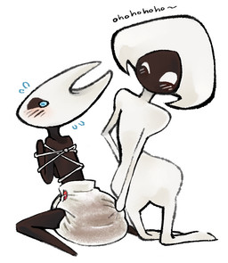 anthro bdsm bodily_fluids bondage bound cloth_diaper clothed clothing diaper diaper_only duo embarrassed feces female horn kneeling soiled soiled_diaper soiling tears topless unclean_diaper used_diaper wearing_diaper unknown_artist hollow_knight:_silksong hollow_knight_(franchise) team_cherry hornet_(hollow_knight) lace_(hollow_knight:_silksong) arthropod insect digital_media_(artwork)