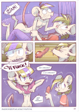 anthro blonde_hair blush bodily_fluids breasts clothed clothed/nude clothed_anthro clothed_male clothing dialogue dildo dildo_in_mouth dressing duo ear_piercing female fur hair male male/female nipples nude nude_anthro nude_female oral oral_penetration penetration piercing sex_toy sex_toy_in_mouth sex_toy_insertion simple_background text ratcha mammal mouse murid murine rodent comic digital_media_(artwork) english_text hi_res multiple_scenes brother_(lore) incest_(lore) sibling_(lore) sister_(lore) twins_(lore)