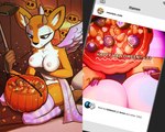 anthro breasts candy clothing costume dessert female food fruit holidays horn legwear lollipop photo plant pumpkin selfie selfie_stick solo stockings wings bozlerart aggretsuko halloween sanrio tsunoda_(aggretsuko) antelope bovid gazelle mammal thomson's_gazelle true_antelope hi_res