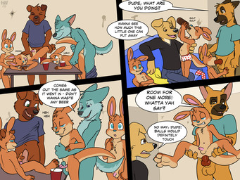 age_difference alcohol anal anal_penetration animal_genitalia animal_penis anthro anthro_on_anthro anthro_penetrated anthro_penetrating anthro_penetrating_anthro assisted_peeing ball_size_difference balls beer bent_over beverage biped blue_eyes bodily_fluids bottle bottomless bottomwear bottomwear_down brown_eyes canine_genitalia canine_penis claws clenched_teeth clothed clothing container countershading denim denim_bottomwear denim_clothing dialogue drinking drunk erection eye_roll feet fellatio flaccid frottage furniture genital_fluids genitals green_eyes group group_sex hand_on_head hand_on_penis heart_clothing heart_symbol heart_underwear humanoid_genitalia humanoid_penis inside interspecies inviting jeans knot larger_male lifted lying male male/male male_peeing male_penetrated male_penetrating male_penetrating_male navel no_homo nude older_male on_back on_sofa open_mouth open_smile oral pants pants_down partially_clothed party peeing peeing_into_container peeing_into_cup peeing_while_penetrated penetration penile penile_penetration penis penis_in_ass penises_touching pink_penis red_penis red_solo_cup sex shirt shota sitting sitting_on_sofa size_difference small_balls small_penis smaller_male smaller_penetrated smile sofa soles sound_effects speech_bubble spread_legs spreading standing substance_intoxication synthetic table teeth text topwear underage_drinking underwear urine yellow_balls yellow_eyes young young_anthro young_male younger_male younger_penetrated compfive booze_roo canid canine canis domestic_dog kangaroo macropod mammal marsupial 4:3 comic english_text multiple_images multiple_scenes story story_in_description