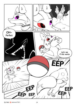 anthro dialogue male pokeball text ttux3 nintendo pokemon pokemon_khronull roman_(ttux3) eevee generation_1_pokemon generation_4_pokemon lucario pokemon_(species) absurd_res comic english_text hi_res url