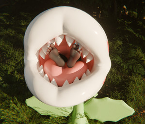 claws feet foot_fetish foot_focus hindpaw oral_vore paws plant plantigrade toe_claws vore willing_pred dyrmun mario_bros nintendo elemental_creature flora_fauna piranha_plant hi_res