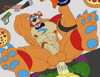 abs anal anal_penetration anthro anthro_on_anthro anthro_penetrated anthro_penetrating anthro_penetrating_anthro balls blue_pawpads brown_body duo ear_piercing electronics food furniture genitals green_body humanoid_genitalia humanoid_penis male male/male male_penetrated male_penetrating male_penetrating_male microphone muscular muscular_anthro muscular_male nipples on_table orange_body pawpads pecs penetration penis piercing pizza sex table tan_body okrizo831 five_nights_at_freddy's five_nights_at_freddy's:_security_breach scottgames steel_wool_studios glamrock_freddy montgomery_gator alligator alligatorid bear crocodilian mammal reptile scalie