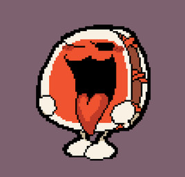 big_mouth_(anatomy) biped black_eyes blush blush_lines drum empty_eyes female front_view gaping_mouth looking_at_viewer monotone_background mouth_shot multicolored_body musical_instrument not_furry one_eye_closed open_mouth open_smile orange_body percussion_instrument presenting_mouth simple_background smile solo standing tongue tongue_out white_body wink winking_at_viewer meatcanister taiko_no_tatsujin donko_(taiko_no_tatsujin) animate_inanimate living_musical_instrument 2026 digital_media_(artwork) english_description full-length_portrait icon pixel_(artwork) portrait