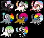 2016 accessory adobe_photoshop_(artwork) alpha_channel american_shorthair aromantic_pride_colors asexual_pride_colors bisexual_pride_colors black_body black_eyebrows black_fur black_nose black_tongue blue_eyes blue_hair blue_inner_ear blue_markings blue_sclera bracelet brown_body brown_collar brown_ear_tips brown_eyebrows brown_fur brown_hair brown_nose canid canine claws clothing collar collar_tag cross cross_collar_tag cross_necklace demiboy_pride_colors digital_drawing_(artwork) digital_media_(artwork) digitigrade dipstick_ears dipstick_tail domestic_cat ear_markings ear_tuft eyebrows eyelashes eyewear felid feline felis feral feral_with_hair flat_colors freckled_face freckles fur furgonomics glasses glowing glowing_tail grayromantic_pride_colors green_eyes green_scarf grey_body grey_ear_tips grey_fur grey_inner_ear grey_tail_tip grey_tongue hair head_tuft hi_res hybrid ice_(icedog_mcmuffin) jewelry lgbt_pride lightning_bolt_marking lynx mammal markings multicolored_ears multiple_images necklace open_mouth open_smile orange_body orange_fur pansexual_pride_colors pantherine pattern_clothing pattern_scarf pawpads pink_eyewear pink_glasses pink_nose pink_tongue pride_colors purple_eyes ragamuffin_cat rainbow_pride_colors raised_tail rectangular_glasses red_body red_fur red_tongue scarf sebdoggo simple_background six-stripe_rainbow_pride_colors smile snout sparkles sparkling_eyes striped_body striped_clothing striped_fur striped_markings striped_scarf striped_tail stripes tail tail_accessory tail_markings tail_tuft tailband tan_inner_ear tan_nose tan_tongue tiger tongue transgender_pride_colors transparent_background tuft wearing_glasses whiskers white_body white_fur white_inner_ear white_tail_tip yellow_claws yellow_ear_tips yellow_markings yellow_spikes yellow_stripes
