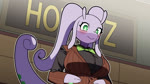 antennae_(anatomy) anthro armwear biscuit_(food) black_clothing black_hat black_headwear black_jacket black_shirt black_topwear blush bodily_fluids bottle bottomless bow_tie bra bread breasts brown_armwear brown_clothing brown_topwear brown_vest clothed clothing container curled_tail drooling duo featureless_crotch fedora female food glowing glowing_eyes green_body green_bow_tie green_clothing green_eyes green_jacket green_topwear grey_hair hair hand_on_breast hat headgear headwear hotel human_on_anthro imminent_sex inside interspecies jacket male male/female milk milk_bottle milk_container music obscured_eyes open_mouth pupils purple_antennae purple_body saliva seductive shirt smile sound_effects tail text topwear underwear vest white_bra white_clothing white_pupils white_shirt white_topwear white_underwear hakkim nintendo pokemon paxton_(pokemon) generation_6_pokemon goodra human mammal pokemon_(species) 16:9 2025 2d_animation animated english_text hi_res long_playtime sound webm widescreen