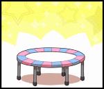 blue_body blue_eyes blue_fur clothing duo female fur jumping male panties pink_body pink_fur red_eyes star trampoline underwear hm3526 himitsu_no_cocotama parine sarine cocotama animated loop short_playtime