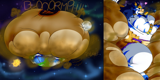 ageplay anthro clothing destruction diaper excessive_feces feces hyper hyper_feces infantilism macro overweight overweight_anthro pooping roleplay scatplay soiled_diaper soiling soiling_diaper solo sound_effects unclean_diaper used_diaper rebelgandre monster digital_media_(artwork)