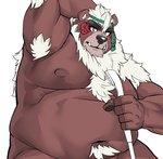 anthro armpit_hair belly body_hair brown_body brown_fur fur humanoid_hands kemono male musclegut muscular nipples overweight overweight_anthro overweight_male simple_background solo white_background oaks16 lifewonders tokyo_afterschool_summoners kimun_kamui_(tas) bear mammal 2020