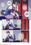 2019 anthro berry_(tokifuji) canid canine canis clothed clothing comic countershading dialogue digital_media_(artwork) domestic_dog english_text hi_res male male/male mammal sitting text tokifuji