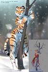 2019 3d_print anthro anthrofied breasts comparison detailed_background digital_media_(artwork) featureless_breasts featureless_crotch felid female fur hi_res mammal markings model multiple_images nude orange_body orange_fur outside pantherine photo plant plantigrade sculpture smile smileeeeeee snow snowing solo standing striped_body striped_fur striped_markings striped_tail stripes tail tail_markings text third-party_edit tiger tree url white_body white_fur wide_stance yellow_eyes