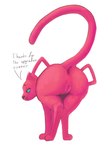 archangel_hot_(artist) butt female feral genitals handle presenting presenting_hindquarters presenting_pussy pussy solo fellini_(marathon) domestic_cat felid feline felis mammal hi_res