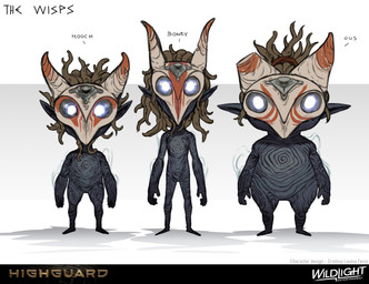 4_fingers brown_hair brown_hair_tie company_name empty_eyes featureless_crotch featureless_feet feet fingers front_view glowing glowing_eyes grey_body grey_skin group hair horned_mask humanoid_pointy_ears looking_at_viewer male male_humanoid mask mask_only medium_hair not_furry nude nude_humanoid nude_male overweight overweight_humanoid overweight_male pointy_ears ponytail simple_background slim_humanoid slim_male standing text trio white_mask wide_hipped_humanoid wide_hipped_male cristina_lavina_ferez highguard_(game) boney_(highguard) gus_(highguard) mooch_(highguard) humanoid spirit wisp_(highguard) 2026 absurd_res artist_name character_name colored concept_art digital_drawing_(artwork) digital_media_(artwork) english_description english_text hi_res official_art shaded