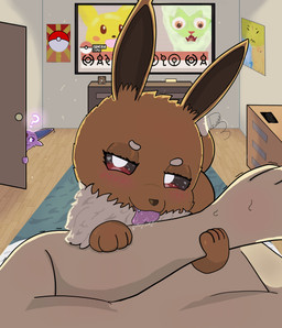 arm_lick bed bodily_fluids female feral furniture licking male male/female saliva saliva_on_tongue tongue diwzay3 nintendo pokemon mussi eevee eeveelution espeon generation_1_pokemon generation_2_pokemon generation_9_pokemon human mammal pikachu pokemon_(species) sprigatito absurd_res hi_res