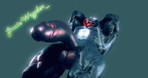 balls big_balls big_penis black_body emblem empty_eyes genitals huge_balls huge_penis humanoid_genitalia humanoid_penis long_penis long_tongue low-angle_view male not_furry nude penis sharp_teeth solo teeth tongue tongue_out worm's-eye_view gratewryder marvel marvel_rivals venom_(marvel) alien alien_humanoid humanoid symbiote 256:135 3d_(artwork) 4k absurd_res blender_(artwork) digital_media_(artwork) hi_res