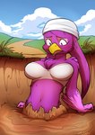 anthro bra clothing distressed female hat headgear headwear open_mouth quicksand sinking solo underwear worried keydima sega sonic_riders sonic_the_hedgehog_(series) wave_the_swallow avian bird hirundinid oscine passerine swallow_(bird) hi_res