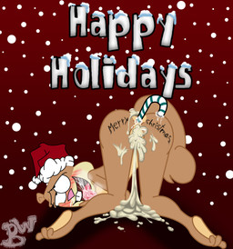 anthro ass_up blush bodily_fluids butt candy candy_cane christmas_clothing christmas_headwear clothing cum cum_inside dessert dripping female food genital_fluids hat headgear headwear holidays nude open_mouth santa_hat smile snow solo steam tail bolillo_werito christmas nickelodeon spongebob_squarepants spongebob_squarepants_(character) eastern_grey_squirrel grey_squirrel mammal rodent sciurid tree_squirrel absurd_res flat_colors hi_res