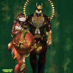 abs abstract_background accessory anthro arm_hair balls beard beer_belly belly belly_markings belly_rub belt big_balls big_belly big_breasts big_bulge big_butt big_hands big_muscles big_pecs big_penis black_body black_fur black_hair blonde_hair blue_eyes body_hair bottomwear bracelet breasts brown_body brown_fur brown_hair brown_nose bulge butt butt_markings chain chest_hair choker claws clothed clothing duo ear_piercing ear_ring erection facial_hair femboy feminine fingers flower flower_in_hair fur genital_growth genitals gold_(metal) gold_bracelet gold_chain gold_jewelry golden_markings grey_hair growth hair hair_accessory headgear headwear herm huge_balls huge_belly huge_breasts huge_bulge huge_butt huge_pecs huge_penis huge_thighs humanoid_genitalia humanoid_penis hyper hyper_belly hyper_pregnancy intersex intersex/male jewelry jewelry_only lips male male/male maleherm manicure markings mature_male metal muscular muscular_male navel necklace nipple_piercing nipple_ring nipples nude orange_body orange_fur pants pecs penis penis_growth piercing pink_nose plant pregnant pregnant_male pubes ring ring_piercing scarf shirt simple_background size_difference skimpy smile stretched_clothing swelling teeth thick_thighs topwear translucent translucent_clothing vein veiny_muscles veiny_penis wardrobe_malfunction white_body white_fur yellow_body yellow_eyes yellow_fur aleksawrite aleks_sceal_(aleksawrite) rix(oc) ailurid bear canid canine canis humanoid mammal red_panda wolf 1:1 digital_media_(artwork) hi_res