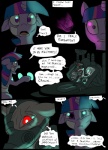 bandage clothed clothing comic dialogue digital_media_(artwork) duo english_text equid equine female feral friendship_is_magic hasbro horse life_support machine male mammal mask metal_(artist) my_little_pony pony speech_bubble text tube twilight_sparkle_(mlp) wire