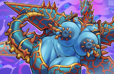aircraft airplane anthro big_breasts breasts female genitals glowing glowing_eyes horn looking_at_viewer machine midair navel nipples non-mammal_breasts non-mammal_navel non-mammal_nipples nude open_mouth pose smile solo space_marine spacemarine2 tail teeth thick_thighs thin_thighs tongue vehicle vulva wings albinion mythology space_marine_(video_game) warhammer_(franchise) warhammer_40000 aeromorph daemon_engine dragon heldrake helldrake living_aircraft living_machine living_vehicle mechanical_dragon mythological_creature mythological_scalie scalie absurd_res digital_media_(artwork) hi_res