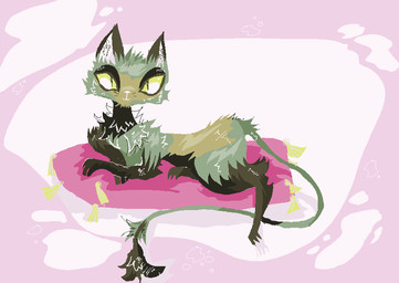 ambiguous_gender brown_body brown_fur feral fur green_body green_fur green_tail looking_at_viewer multicolored_body multicolored_fur smile solo tail tail_tuft tuft naircat domestic_cat felid feline felis mammal 2017 digital_drawing_(artwork) digital_media_(artwork) microsoft_paint_(artwork)