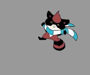 anthro biped black_body black_fur brown_body brown_fur chibi eyes_closed fur jumping scarf simple_background white_body white_fur parker_simmons curry_(copyright) curry_(parker_simmons) canid canine mammal raccoon_dog tanuki 2021 6:5 animated no_sound short_playtime video