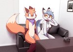 anthro camera casting_couch duo female male male/female giidenuts thebestfox canid canine fox mammal hi_res