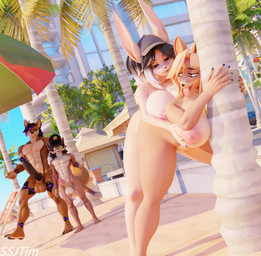 abs against_natural_surface against_surface against_tree ambiguous_penetration anthro areola balls beach bent_over big_breasts big_penis black_hair black_penis blonde_hair blue_eyes breasts brown_body brown_fur brown_hair clothing exhibitionism female female_anthro female_penetrated fur genitals green_eyes group gynomorph gynomorph/female gynomorph_penetrating gynomorph_penetrating_female hair hand_on_breast hat headgear headwear highlights_(coloring) huge_breasts huge_penis hyper hyper_genitalia hyper_penis intersex intersex/female intersex_penetrating intersex_penetrating_female long_ears looking_at_another male male_anthro mostly_nude_anthro mostly_nude_male muscular muscular_anthro muscular_male nipples nude orange_eyes outside palm_tree penetration penis pink_areola pink_nipples pink_penis plant public public_nudity public_sex purple_eyes purple_highlights sand sex tail tan_body tan_fur tongue tongue_out tree umbrella white_highlights ssjtim valorlynz_(modeler) flapcats_(character) iliya_(jigrasmut) minami_(remanedur) tim_(ssjtim) canid canine canis domestic_cat domestic_dog felid feline felis lagomorph leporid mammal rabbit shiba_inu spitz wolf 3d_(artwork) absurd_res digital_media_(artwork) hi_res