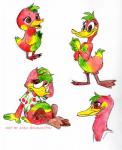2017 3_toes 4_fingers airu alternate_form anatid animal_crossing anseriform anthro avian avian_butt avian_feet beak biped bird bottomless cheek_tuft clasped_hands clothed clothing digital_drawing_(artwork) digital_media_(artwork) duck english_text eyelashes facial_tuft feather_tuft feathered_wings feathers feet female fingerless_(marking) fingers flat_chested frown full-length_portrait gloves_(marking) green_body green_feathers green_hair green_tail guide_lines hair hand_on_head happy head_tuft headshot_portrait humanoid_hands ketchup_(animal_crossing) long_neck looking_away looking_up markings membrane_(anatomy) multicolored_body multicolored_feathers multiple_poses nintendo nude open_beak open_mouth portrait pose reclining red_body red_feathers shirt short_hair short_tail side_view simple_background sitting smile solo standing tail tail_feathers text toes toony topwear tuft two_tone_tail webbed_feet white_background winged_arms wings yellow_beak yellow_body yellow_feathers yellow_tail