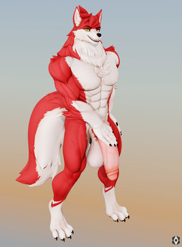 abs anthro balls big_balls big_penis black_lips black_nose claws countershading dipstick_tail feet flaccid fur genitals gloves_(marking) hand_on_leg hand_on_penis hyper hyper_genitalia leg_markings lips male markings muscular muscular_male nude penis red_body red_fur simple_background smile socks_(marking) solo standing tail tail_markings teeth white_body white_fur yellow_eyes gabrielarchgod valorlynz_(modeler) danny_sterling_(spitfire420007) canid canine canis mammal wolf 2022 3d_(artwork) blender_(artwork) digital_media_(artwork) hi_res source_filmmaker_(artwork)