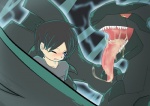 ambiguous_gender black_body blue_eyes blush clothing drooling duo eyebrows hair human legendary_pokémon long_tongue maggotscookie nintendo one_eye_closed open_mouth pokémon red_eyes saliva short_hair tears teeth tongue tongue_out video_games wings yellow_eyes zekrom
Rating: Safe
Score: 1
User: Finchmaster
Date: January 25, 2014