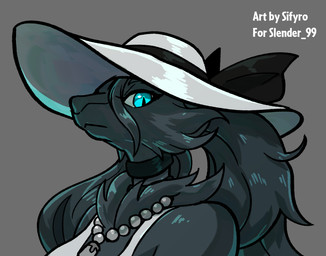 black_body black_fur blue_eyes bow_(feature) clothing collar female fur gem hair hat headgear headwear long_hair looking_at_viewer pearl_(gem) thin_pupil white_clothing white_hat white_headwear mythology nintendo pokemon dragon generation_5_pokemon legendary_pokemon monster mythological_creature mythological_scalie pokemon_(species) reshiram scalie hi_res